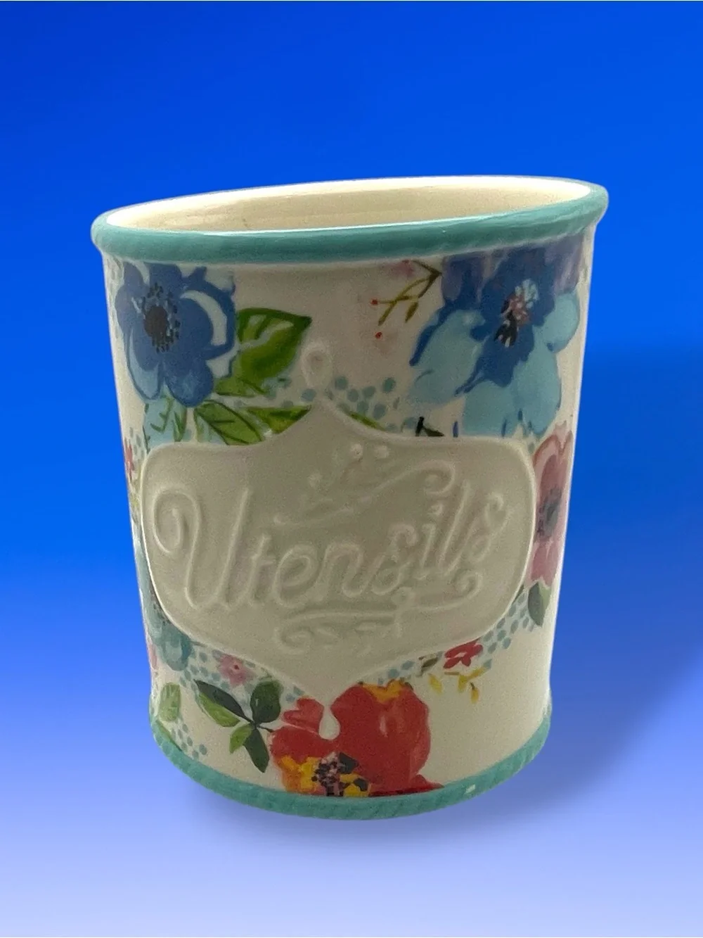 The Pioneer Woman Floral Utensil Crock Farmhouse Cottagecore Melody